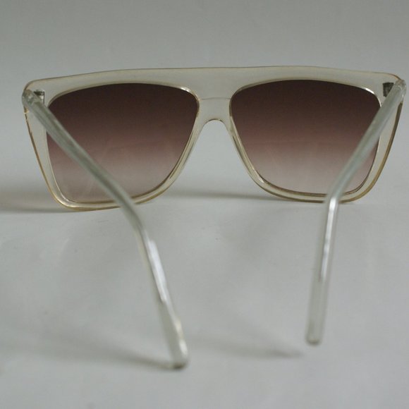 NWOT TruVintage 80's Lady's fashion thick frame w/Gradient Smoke lens Sunglasses - Picture 2 of 4